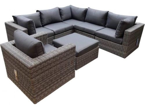 Rio hoek loungeset 7-delig antraciet