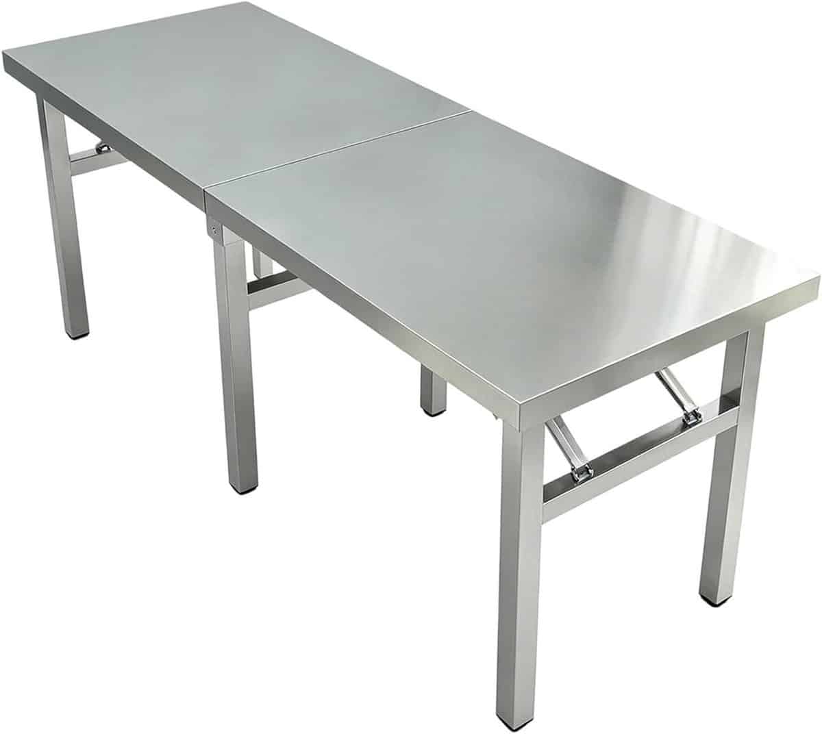 roestvrijstalen werktafel klaptafel keuken voedsel voorbereiden inklapbaar