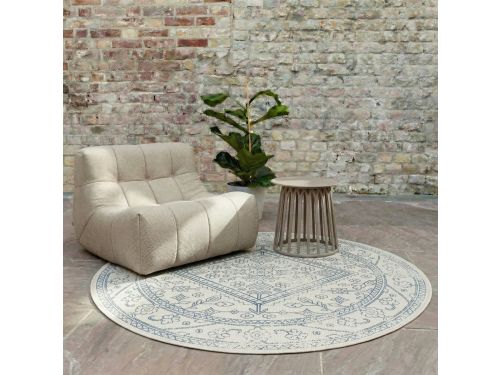 Rond buitenkleed Nova blauw - Interieur05 - Rond 200 Ø