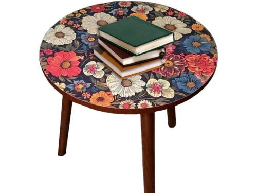 Ronde bijzettafel - Houten tuintafel - Buiten genieten - Weerbestendige