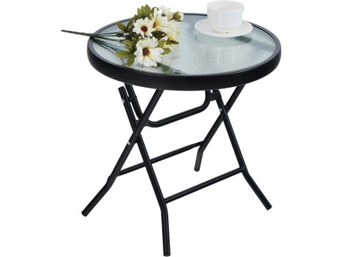Ronde bijzettafel - Klaptafel tuintafel - Buiten zitten - Inklapbaar