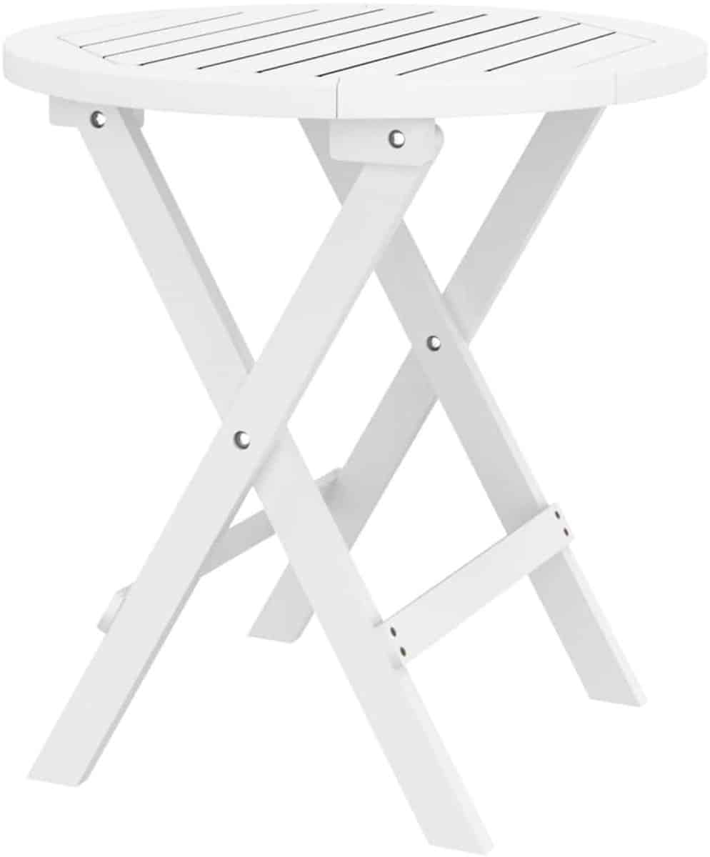 ronde houten tuintafel buiten bijzettafel terras en tuin