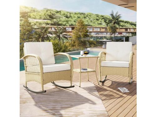 Rotan Balkonset - Balkonmeubels - Buiten Ontspannen - Comfortabele Schommelstoelen