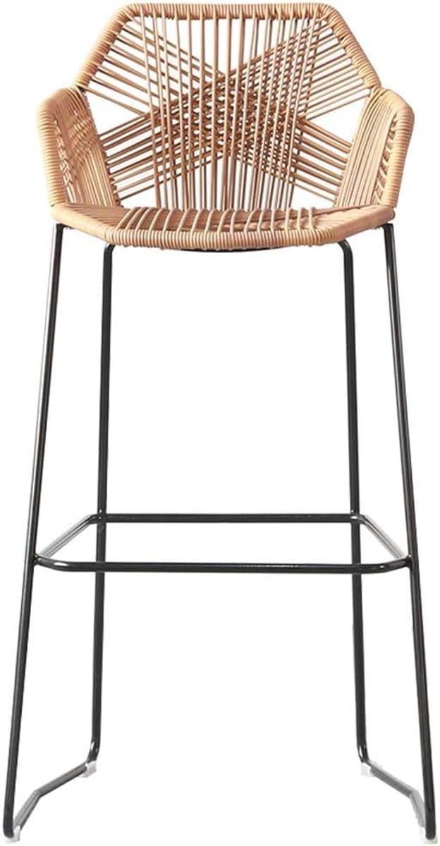 rotan barkruk hoge kruk riet buiten meubilair