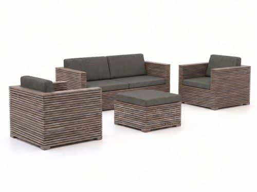 ROUGH-C stoel-bank loungeset 4-delig - Laagste prijsgarantie!