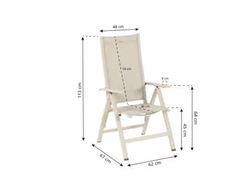 Royal Club Full Alu Recliner loft-beige
