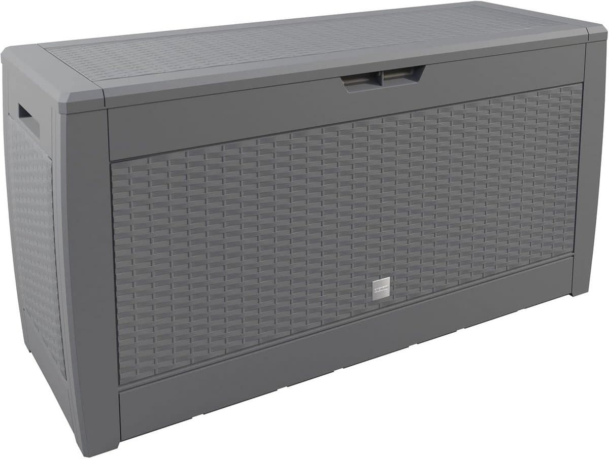 ruimtebesparende opbergbox met wielen 310 liter tuinbox voor kussens