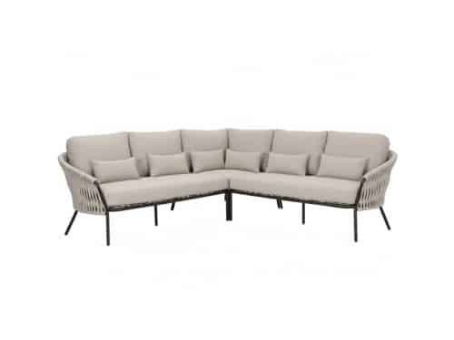 Sarenza hoek loungeset 3 delig zand rope terre frame