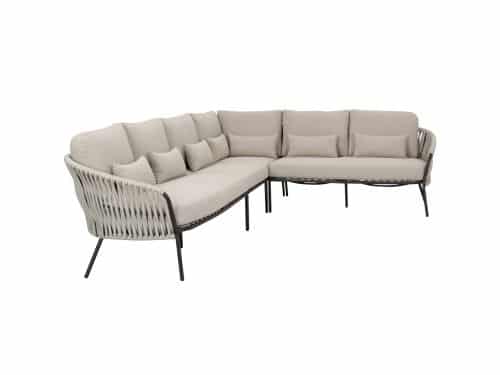 Sarenza hoek loungeset 4 delig zand rope terre frame