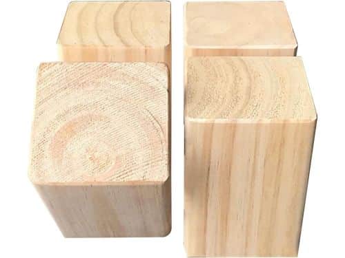 Set met houten bedverhogers, verstelbare meubelliften voor bedden