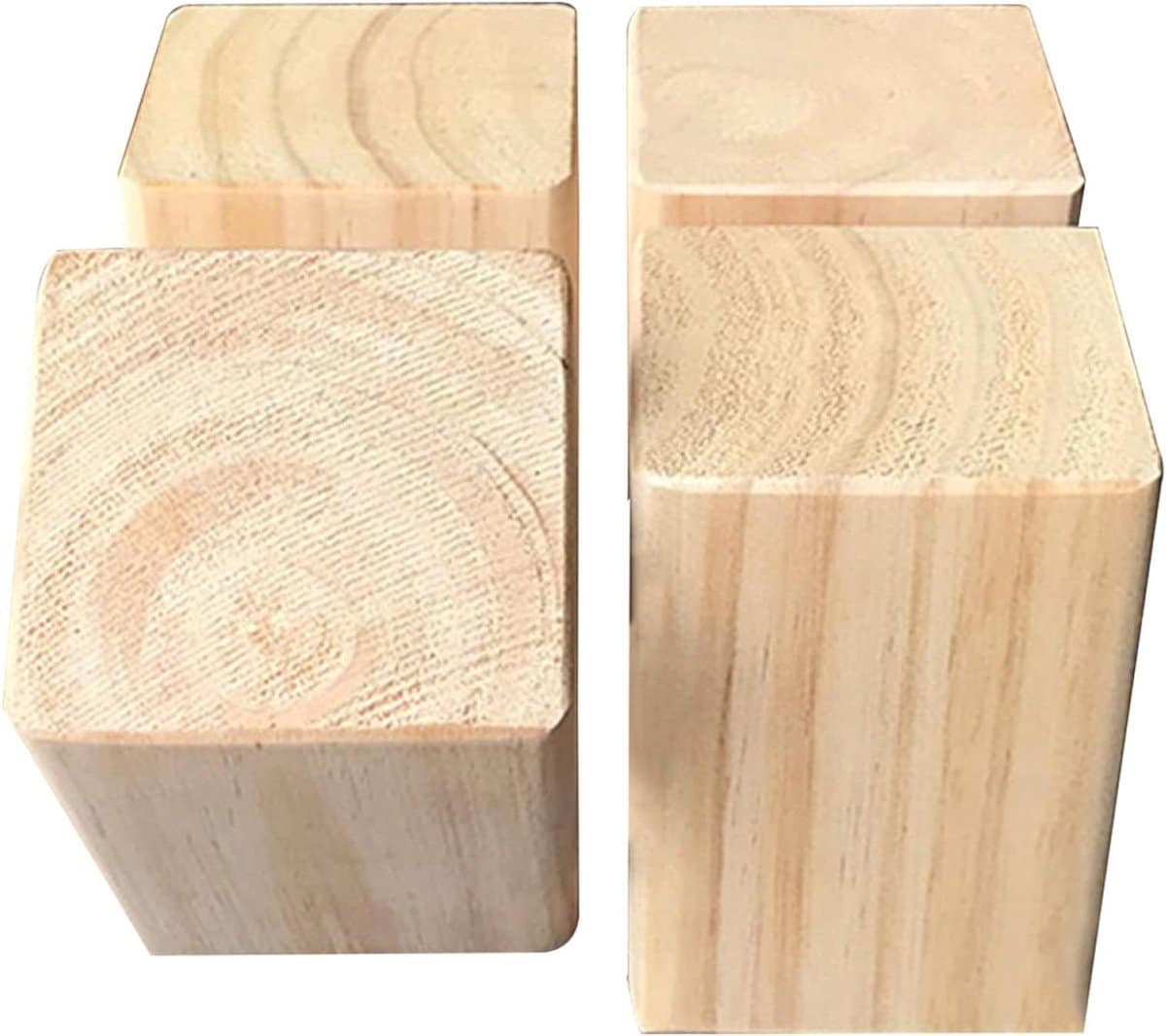 set met houten bedverhogers, verstelbare meubelliften voor bedden