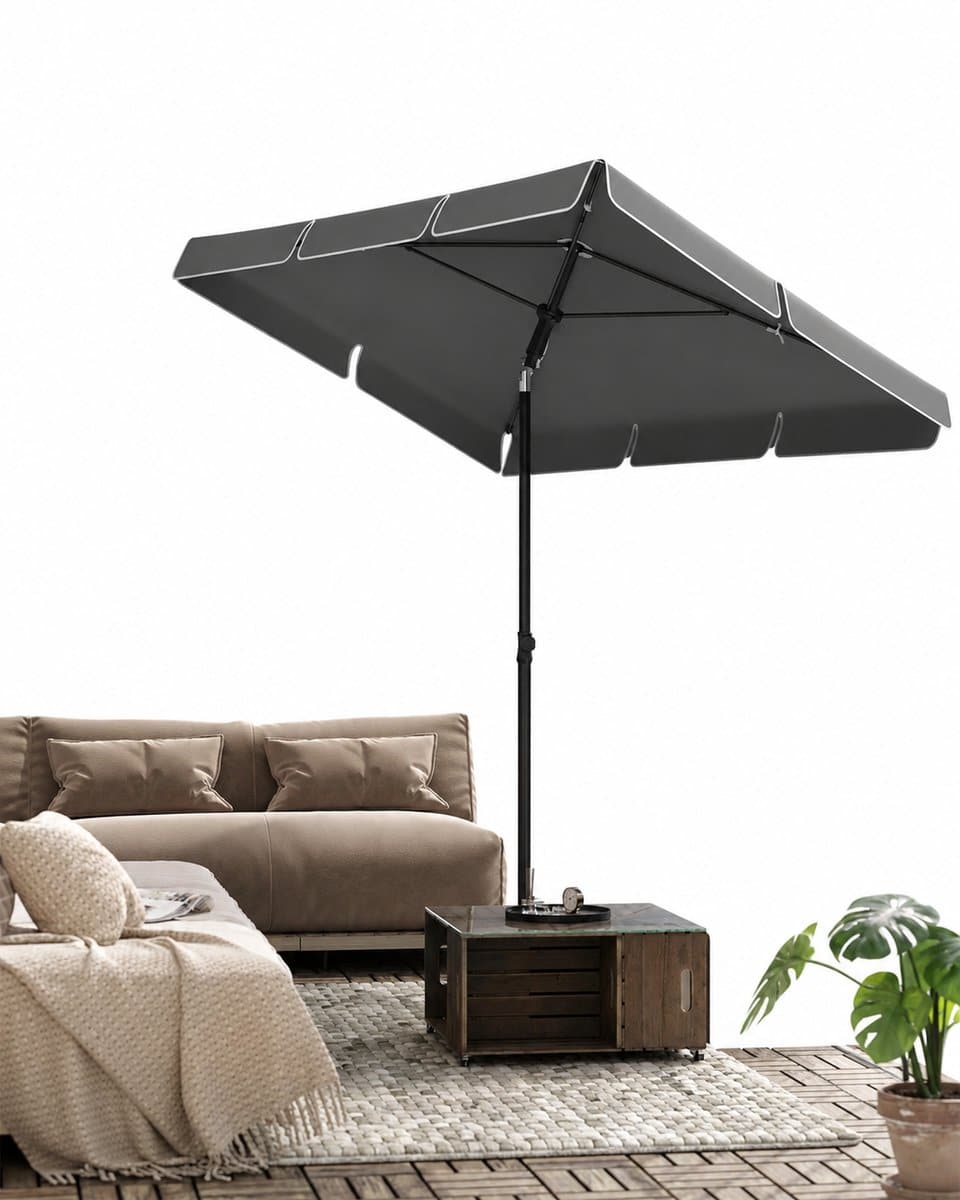 seth select balkonparasol met upf 50+ uv bescherming inclusief opbergtas