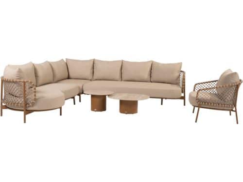 Sofie Martinique modulaire hoek loungeset 6 delig keramiek amber 4