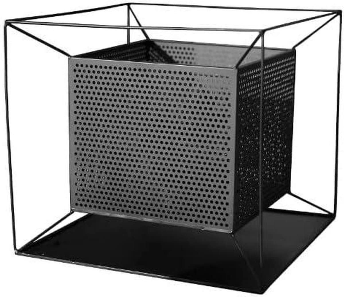 stalen vuurplaat buitenhaard terras verwarmen modern design