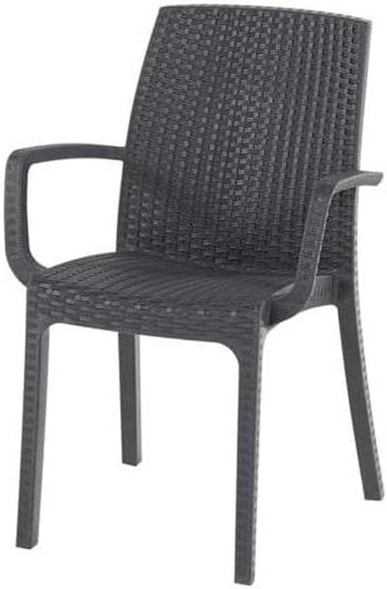 stoel polypropyleen rotan look buiten zitten stapelbaar