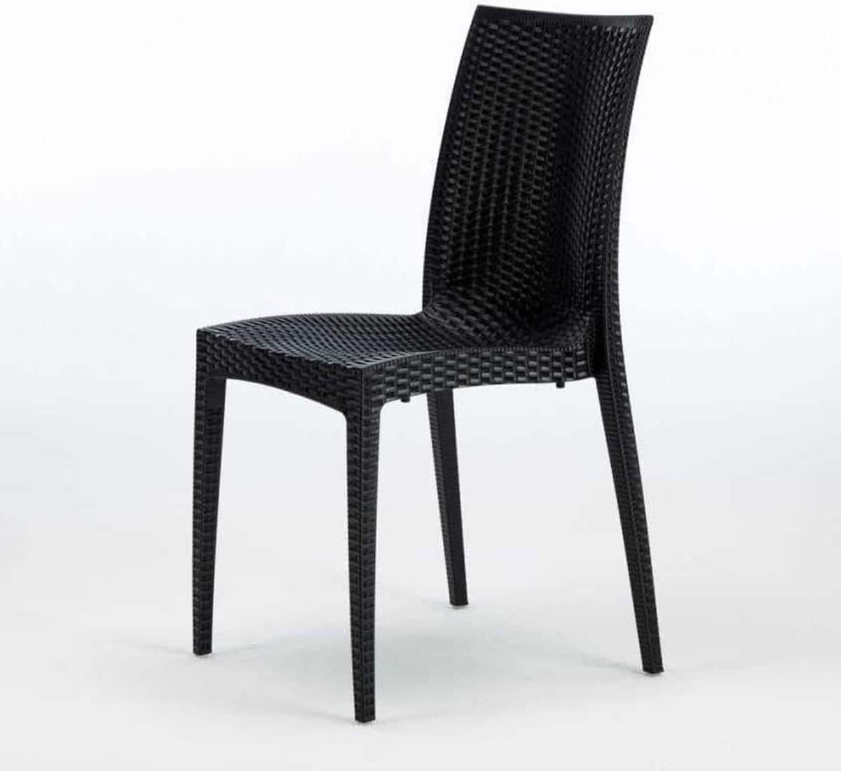 stoel rotan buitenstoel stapelbaar terras zitten ergonomisch