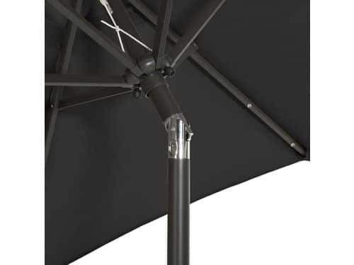 Stokparasol 200 x 211 cm - Depauwonen Terrassenscherm Zwart