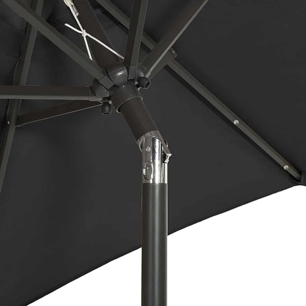 stokparasol 200 x 211 cm depauwonen terrassenscherm zwart