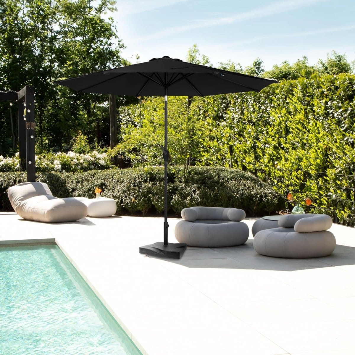 stokparasol grote parasol zonwering buiten kantelbaar uv