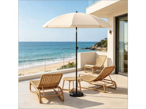 Stokparasol - Opvouwbaar parasol - Rond - Strandparasol - Tuin