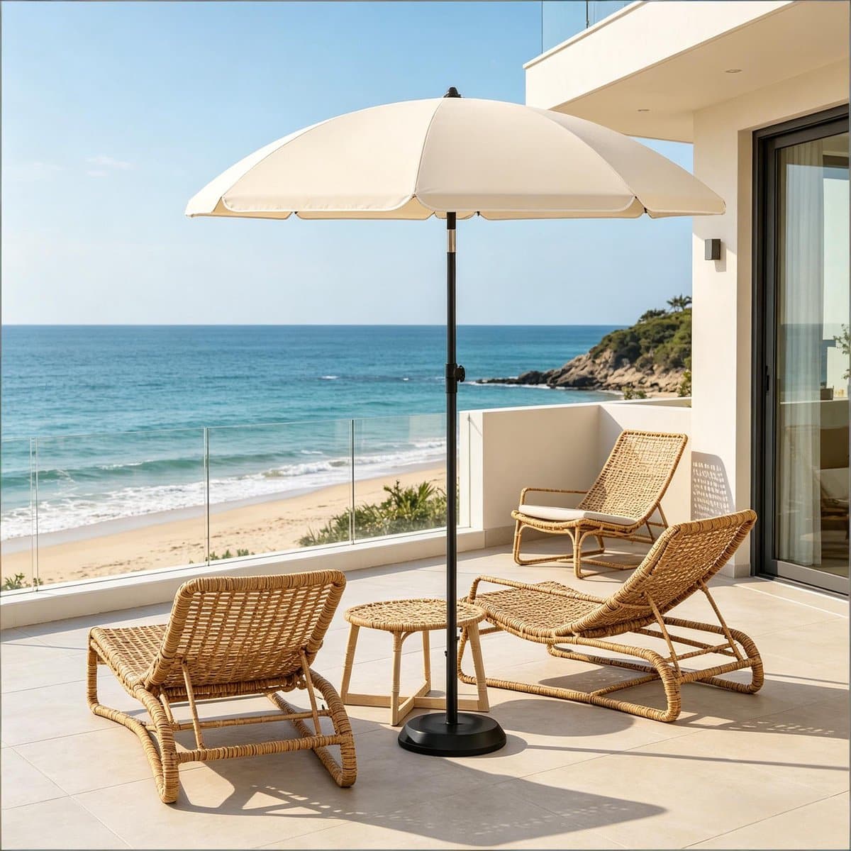 stokparasol opvouwbaar parasol rond strandparasol tuin