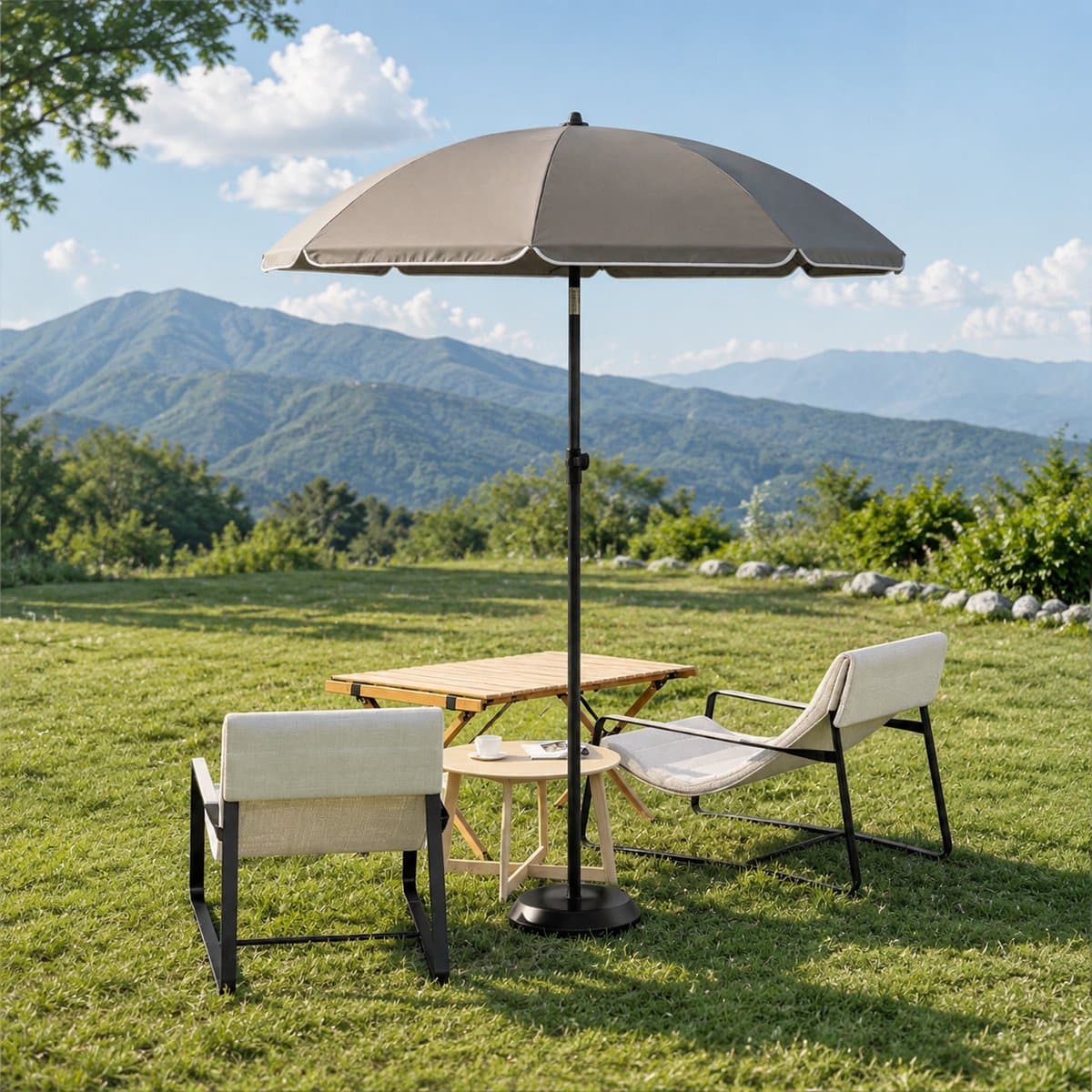 stokparasol opvouwbaar parasol rond strandparasol tuin