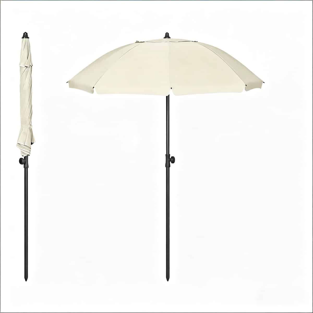 stokparasol opvouwbaar parasol rond strandparasol tuin