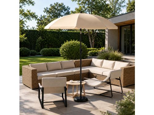 Stokparasol - Opvouwbaar parasol - Rond - Strandparasol - Tuin