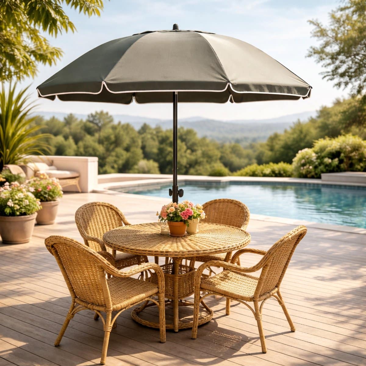 stokparasol opvouwbaar parasol rond strandparasol tuin