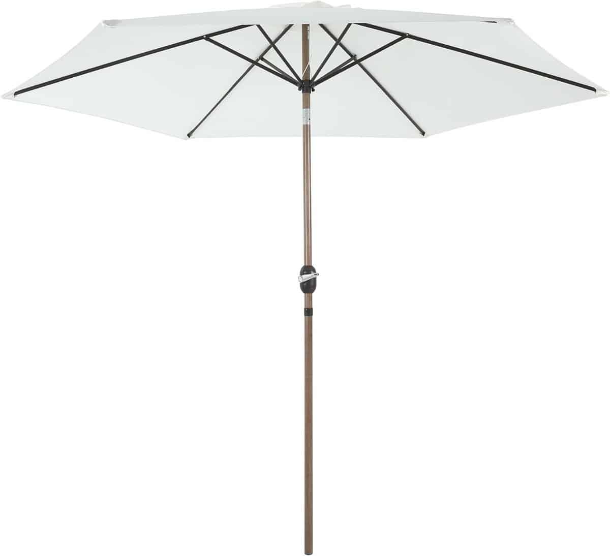 stokparasol ronde tuinparasol terras buiten zonnen gepoedercoat