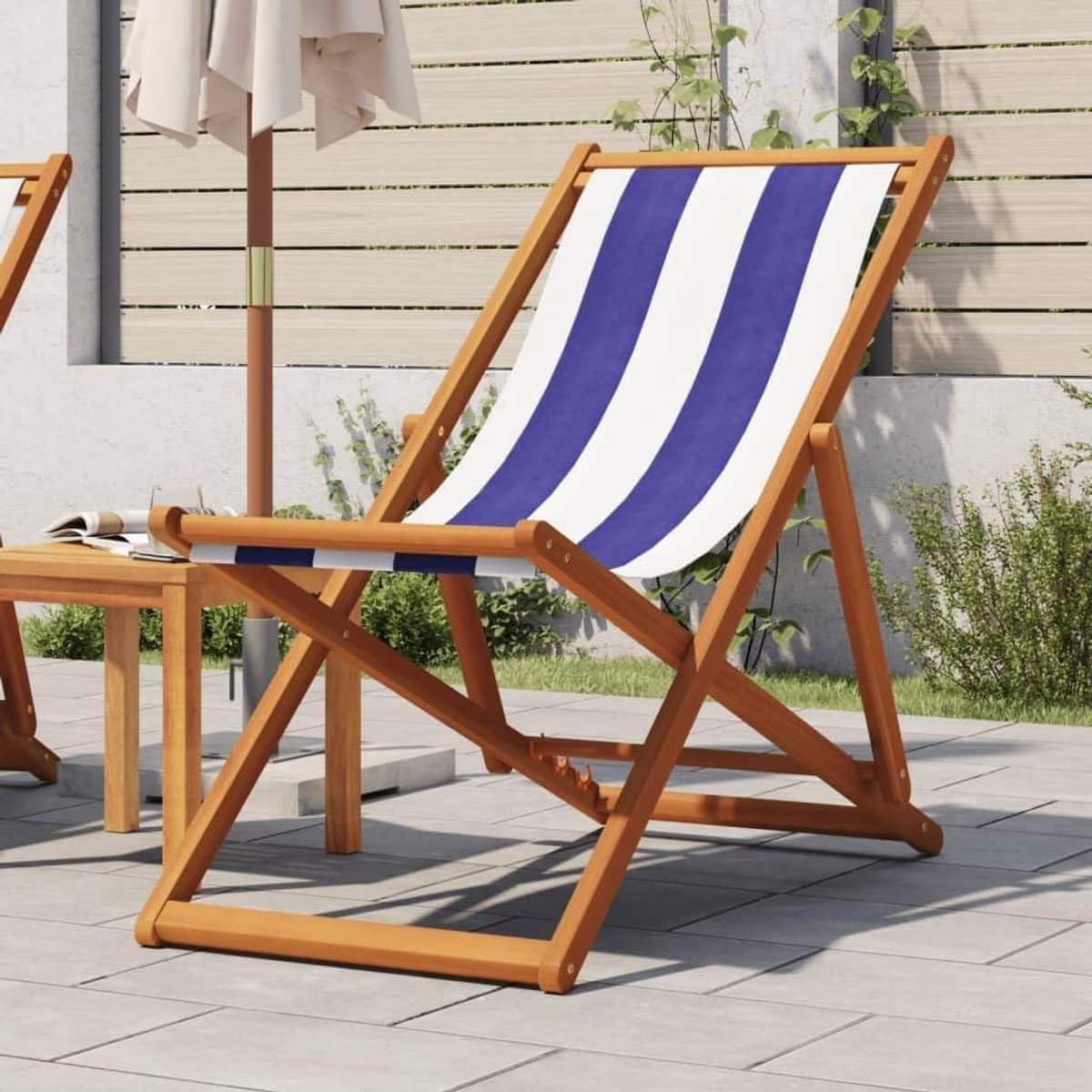 strandstoel hout lounge stoel buiten ontspannen verstelbaar