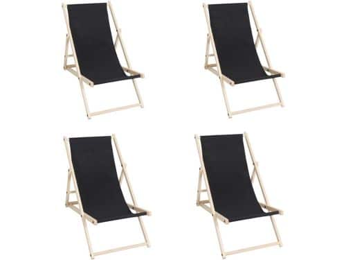 Strandstoel Hout - Lounger Stoel - Buiten Ontspannen - Opvouwbaar