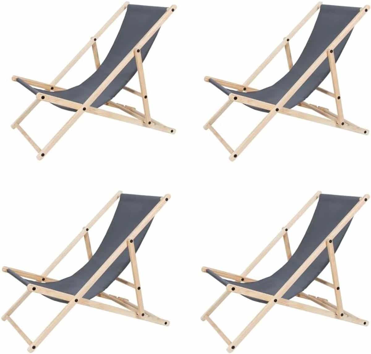 strandstoel lounger tuinstoel buiten ontspannen verstelbare hoogtes