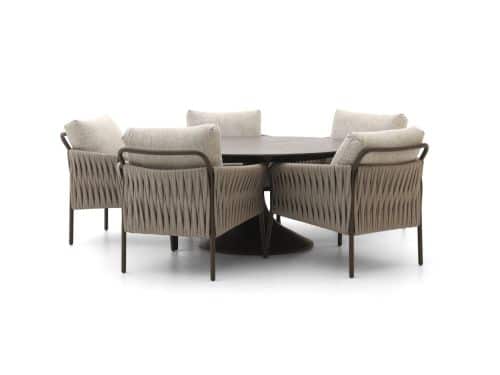 SUNS Fiave/Nova ø150cm low dining tuinset 6-delig - Laagste prijsgarantie!