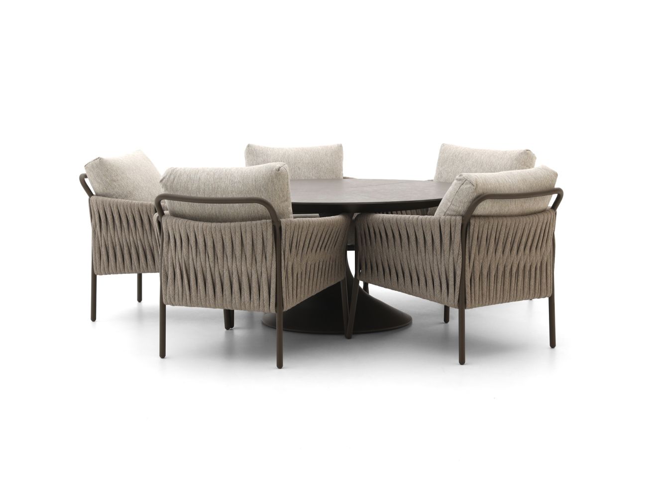 suns fiave/nova ø150cm low dining tuinset 6 delig laagste prijsgarantie!
