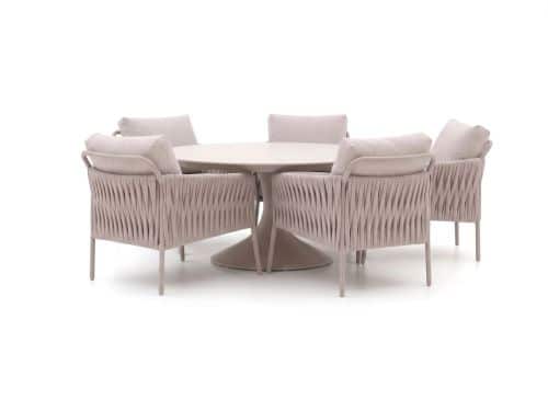 SUNS Fiave/Nova ø150cm low dining tuinset 6-delig - Laagste prijsgarantie!
