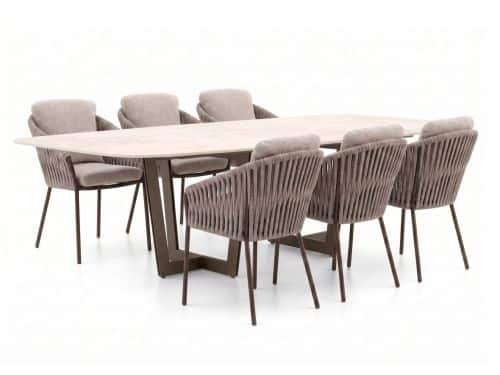 SUNS Nappa/Palermo 240cm dining tuinset 7-delig - Laagste prijsgarantie!