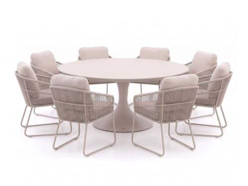 SUNS Noli/Nova ø170cm dining tuinset 9-delig - Laagste prijsgarantie!