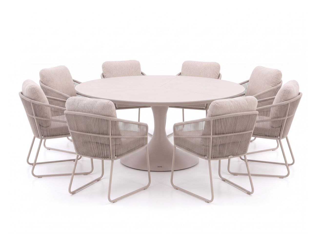 suns noli/nova ø170cm dining tuinset 9 delig laagste prijsgarantie!