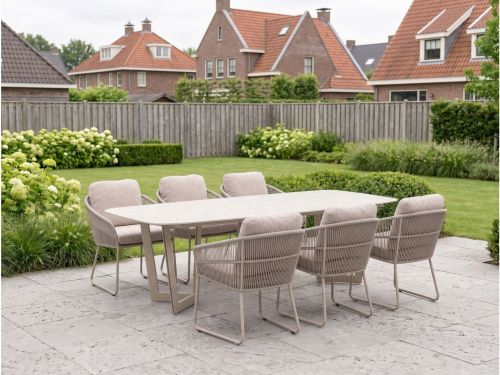 SUNS Noli/Palermo 240cm dining tuinset 7-delig - Laagste prijsgarantie!