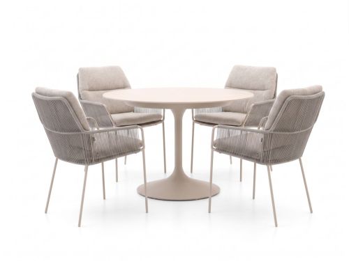 SUNS Punta/Nova ø120cm dining tuinset 5-delig - Laagste prijsgarantie!