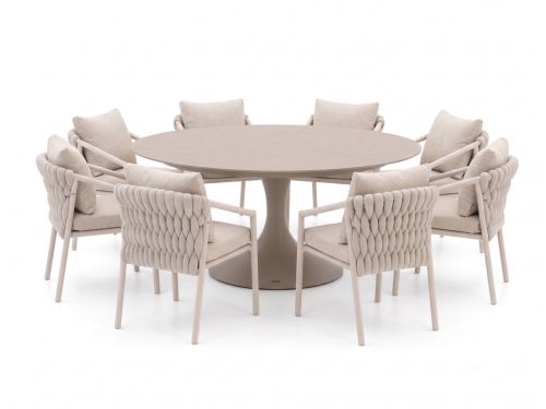 SUNS Sato/Nova ø170cm dining tuinset 9-delig - Laagste prijsgarantie!