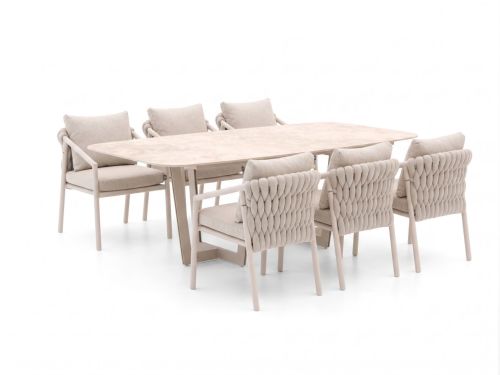 SUNS Sato/Palermo 280cm dining tuinset 7-delig - Laagste prijsgarantie!