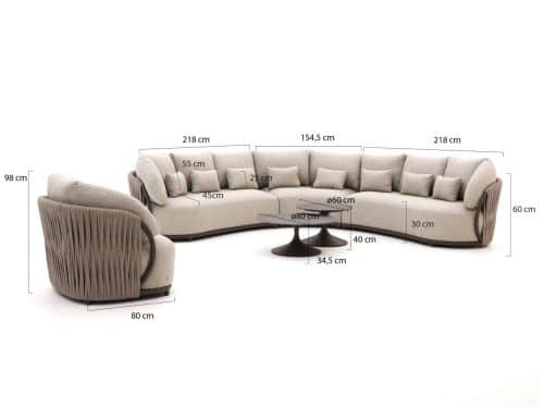SUNS Vivaro/Nova hoek loungeset 6-delig - Laagste prijsgarantie!