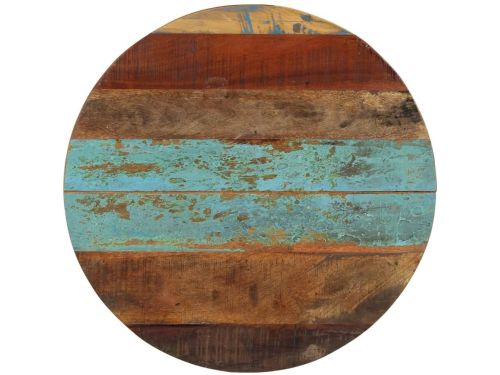 Tafelblad, rond, 60 cm, massief hout, oud hout