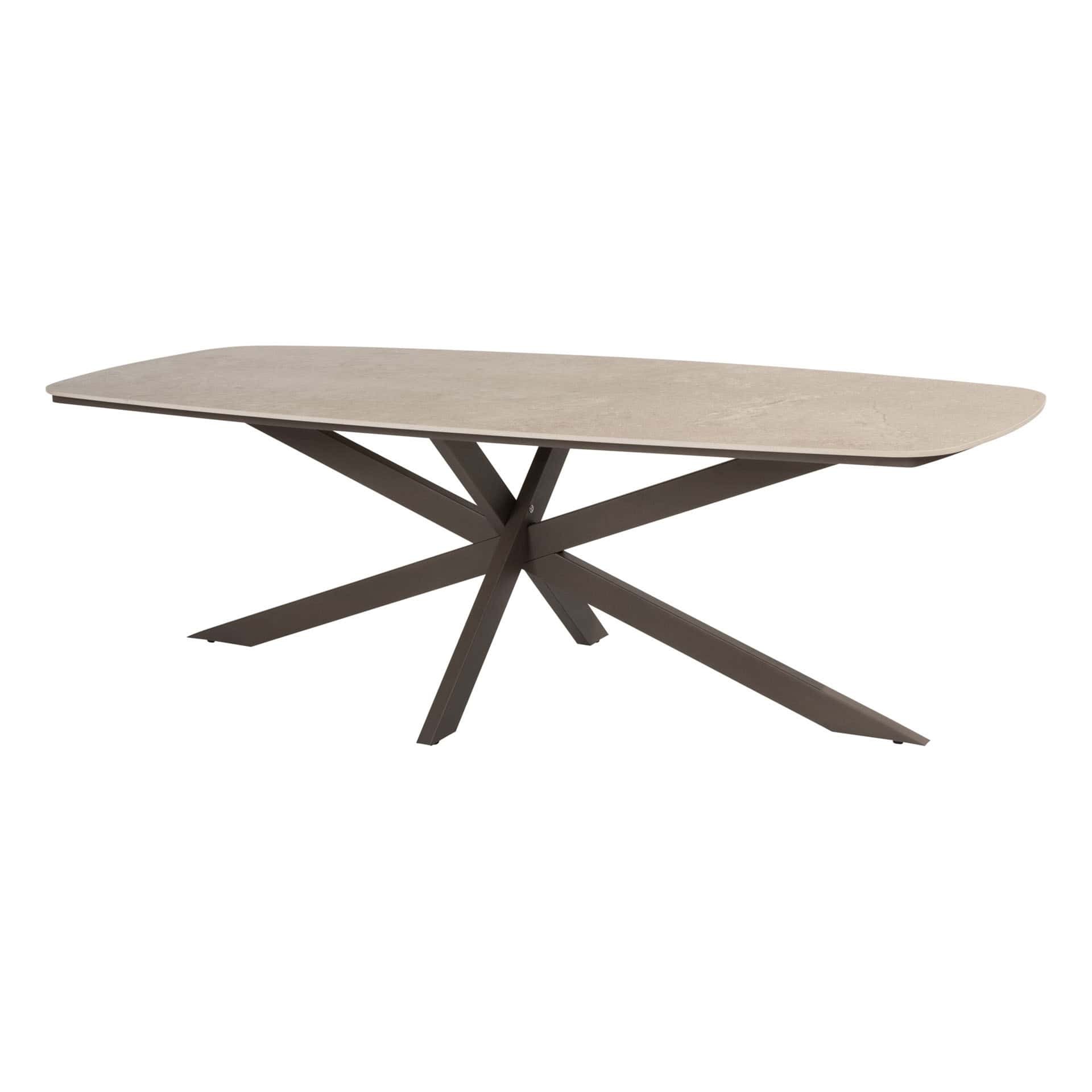 taste by 4so prado tuintafel deens ovaal 240 x 105 keramisch blad terre onderstel