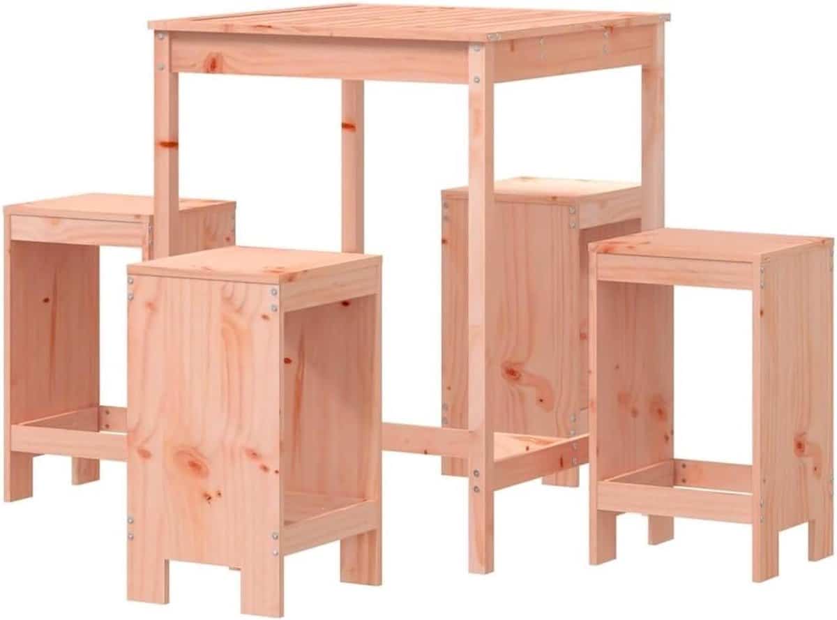 terras barset tuinmeubelset hout buiten ontspannen ruimtebesparend