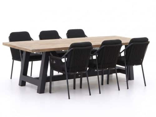Tierra Outdoor Liv/Bresimo 260cm dining tuinset 7-delig stapelbaar - Laagste prijsgarantie!