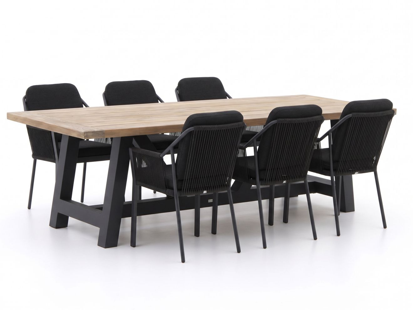 tierra outdoor liv/bresimo 260cm dining tuinset 7 delig stapelbaar laagste prijsgarantie!