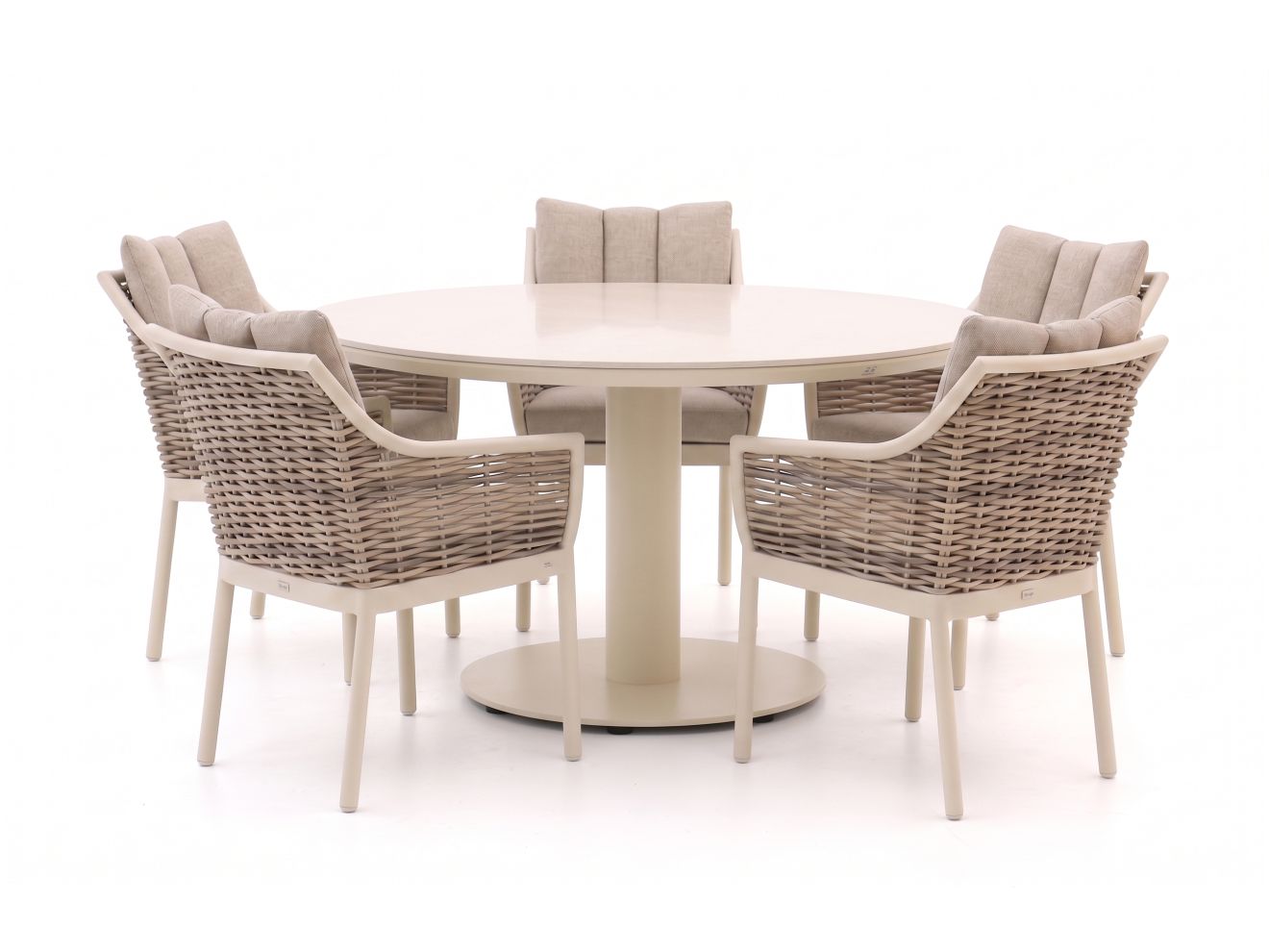 tierra outdoor liv/elegante 219cm dining tuinset 7 delig stapelbaar laagste prijsgarantie!